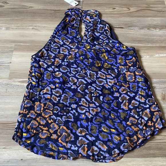 Anthropologie Sleeveless Halter Tank Multicolor Lined size XXS (0) Feminine NEW - Picture 13 of 14